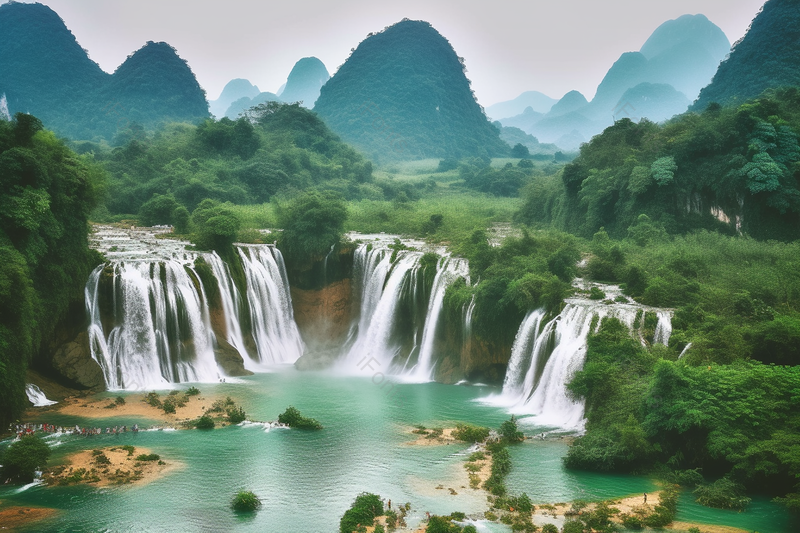 高山河流瀑布风景风光壁纸,高清,摄影图,摄影图片,图片大全,摄影图免费下载